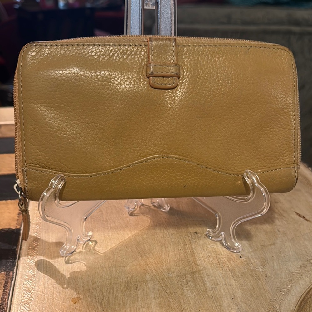 Tignanello Tan Leather Wallet Clutch with Strap